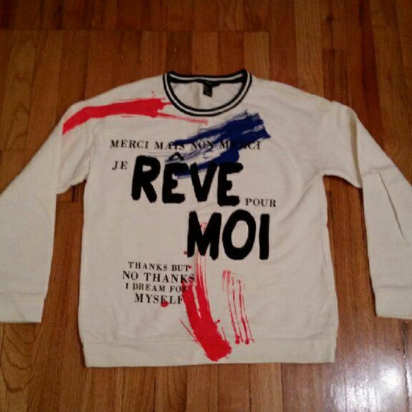 French graphic print sweatshirt - Picture 2 of 3